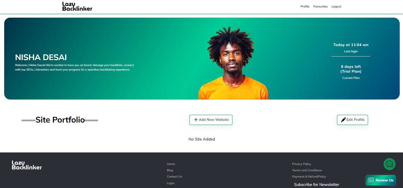 Add Your Website and wait for verification