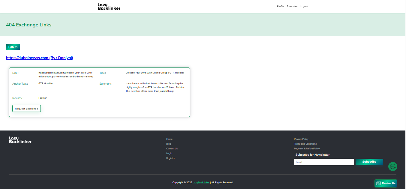 Find Matching Websites